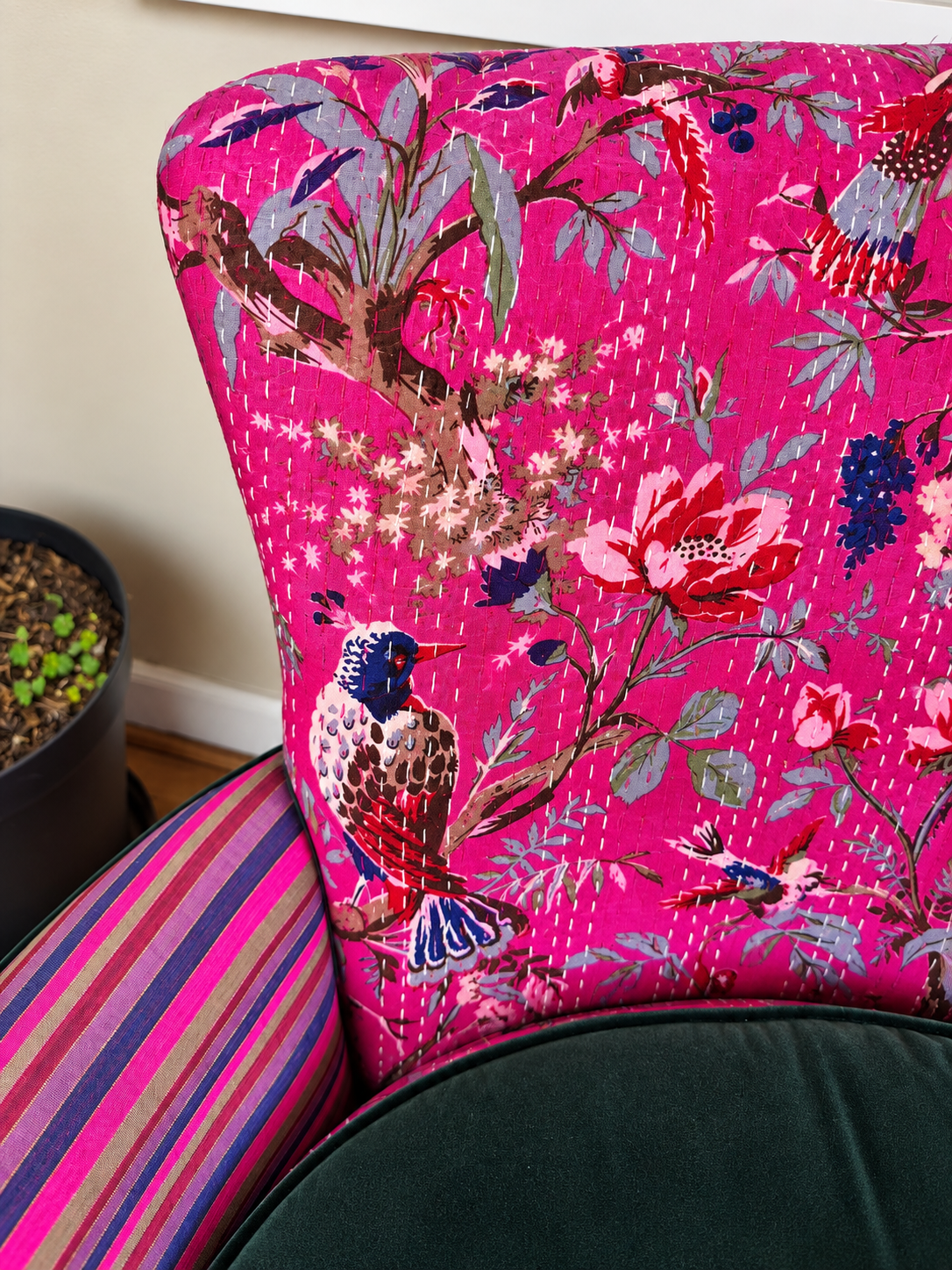 Hand-Stitched Kantha Armchair
