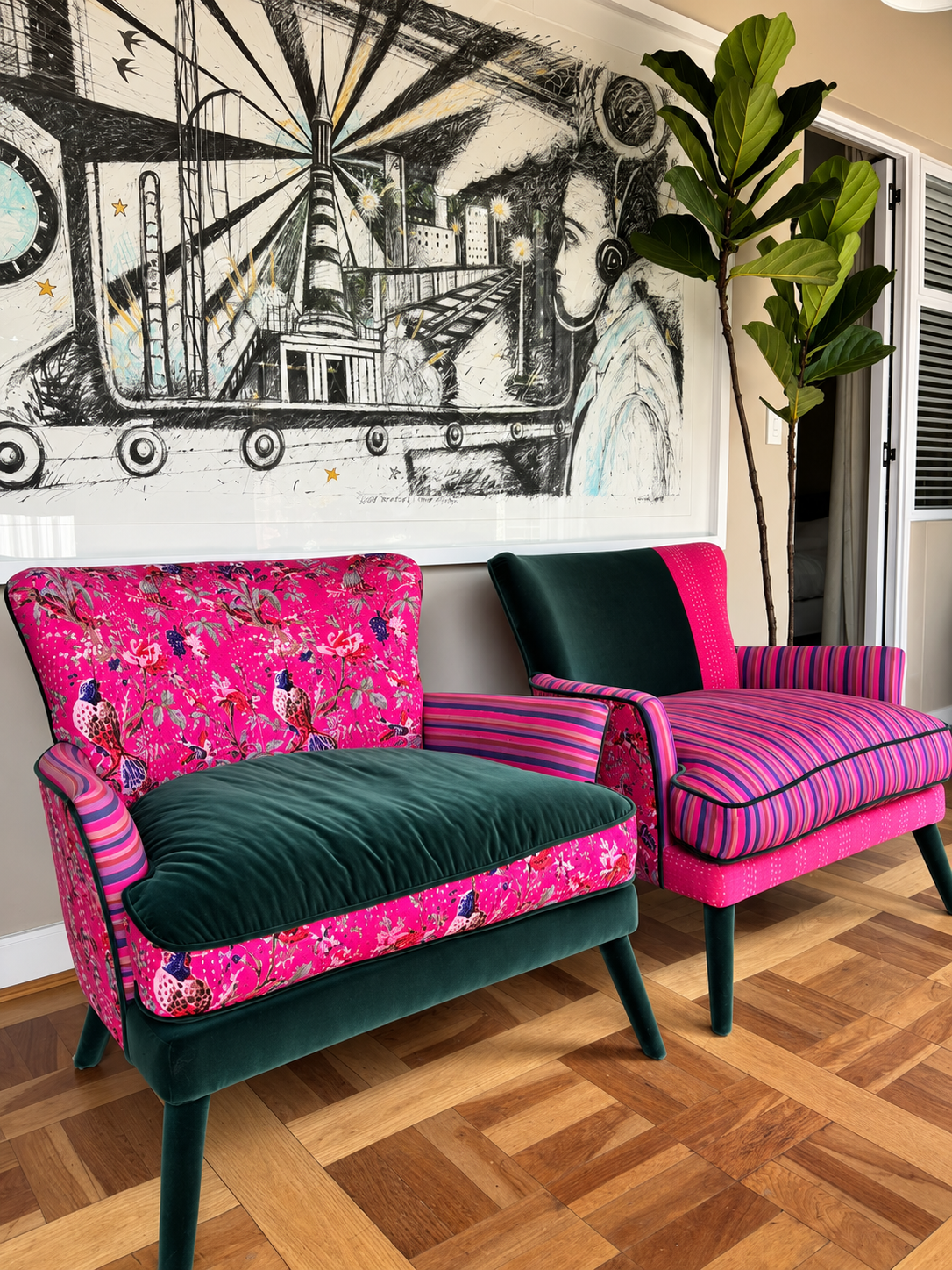 Hand-Stitched Kantha Armchair