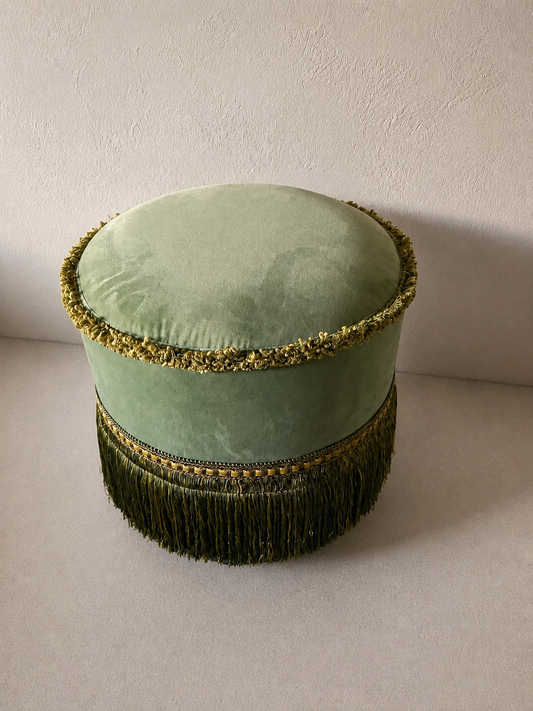 Agra mint round footstool