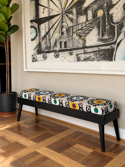 Handcrafted Suzani Bench